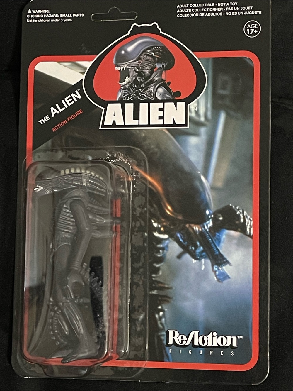 Alien ReAction Figure Carded Back - The Alien